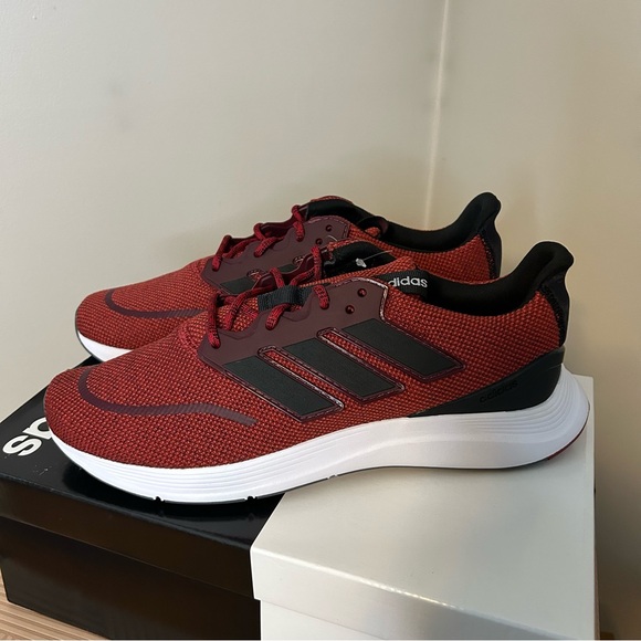 Adidas Men's Maroon Red Black Sneakers EnergyFalcon Running Shoes New 10.5 - Picture 4 of 14